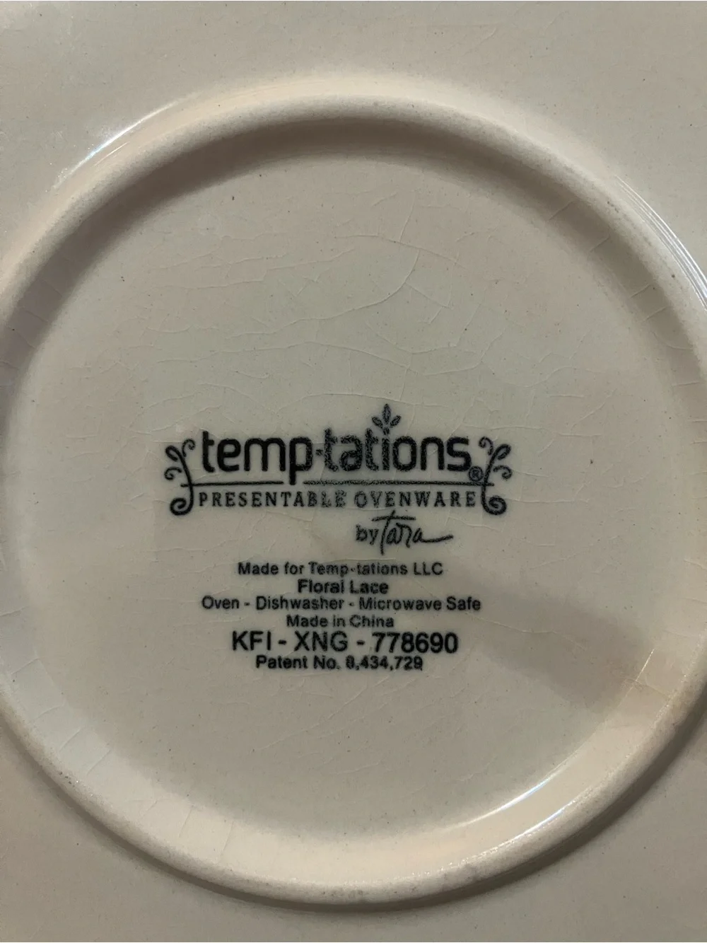 Temp-Tations Lid-it Floral Lace Cranberry Red/Cream Cover, Trivet, & Serve Tray